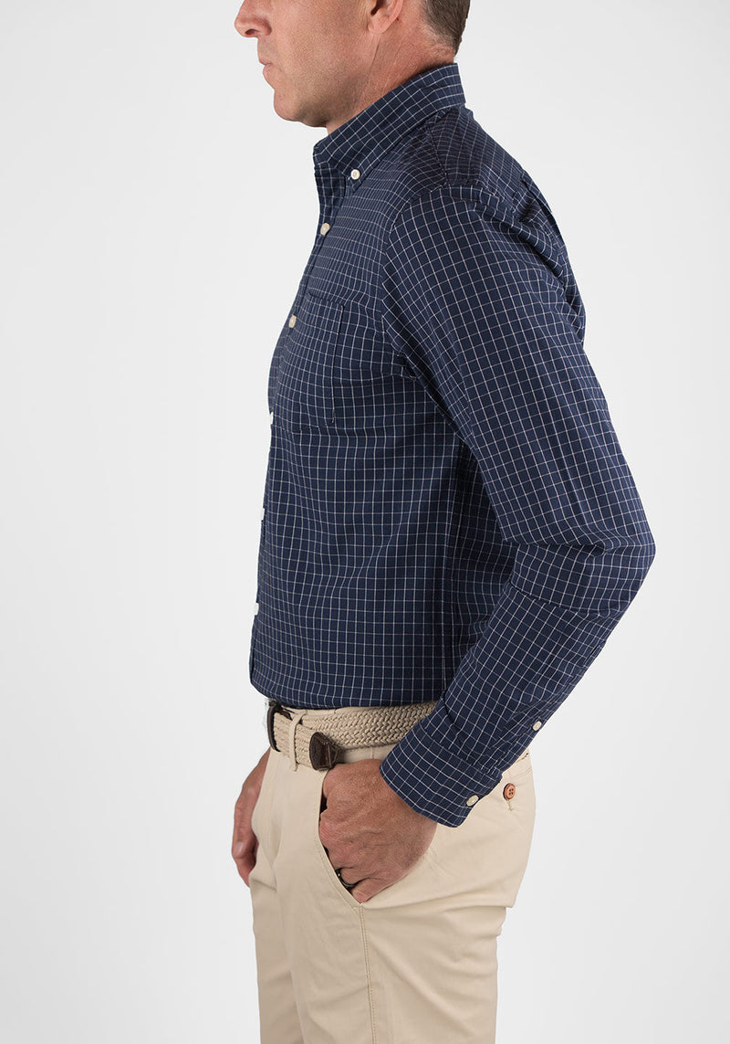 Navy Blazer Tattersall