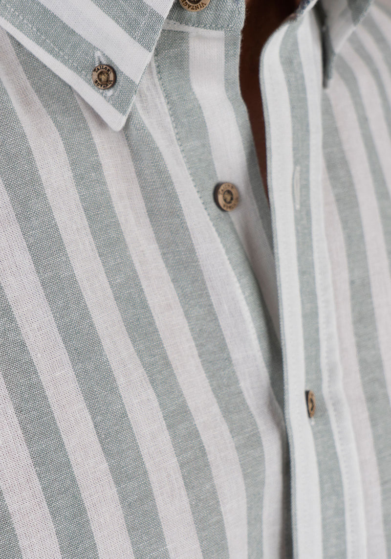 Chinois Green Bold Stripe