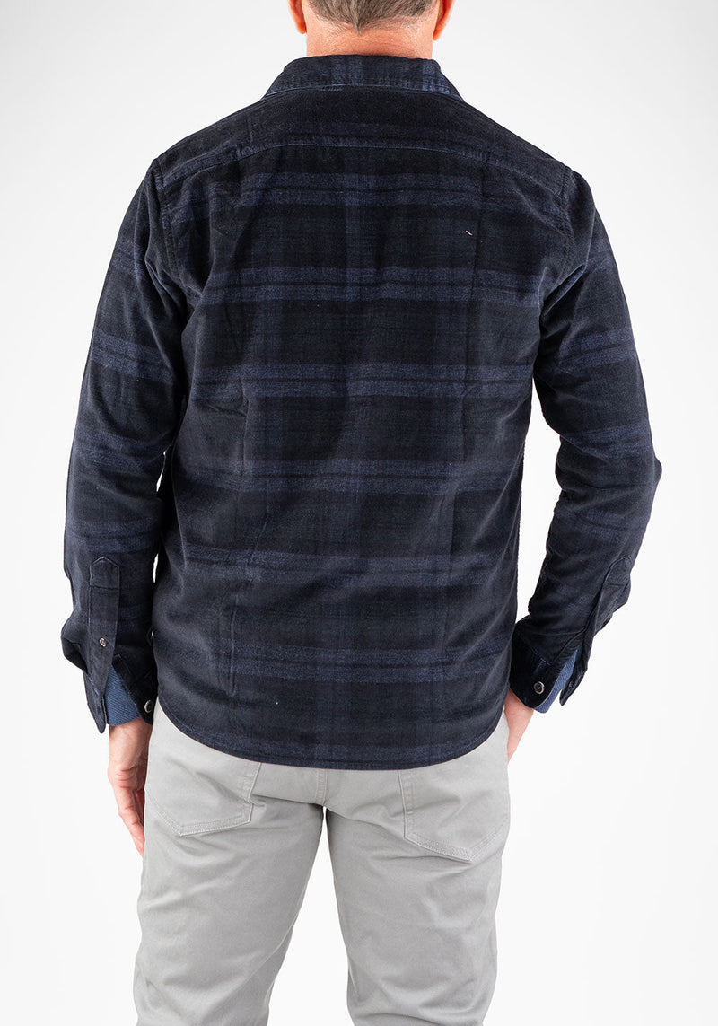 Stretch Corduroy Plaid Shirt