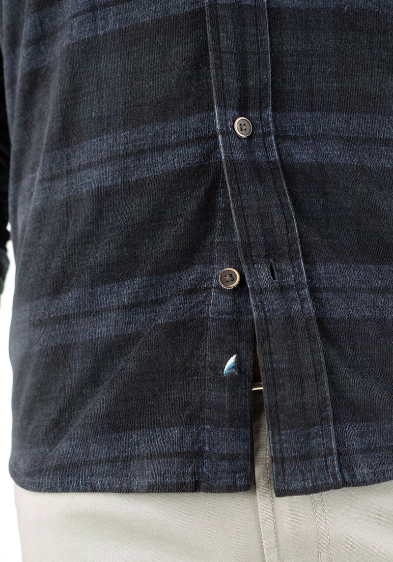 Stretch Corduroy Plaid Shirt